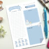 Daily Planner – A5 Blue Clarity Undated Aesthetic Planner