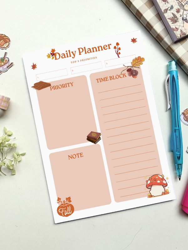 Aesthetic Daily Planner - A5 Fall Inspired - Image 3