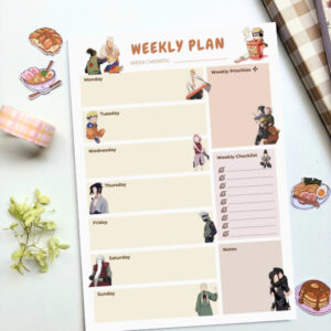 Naruto Themed Aesthetic Weekly  Planner