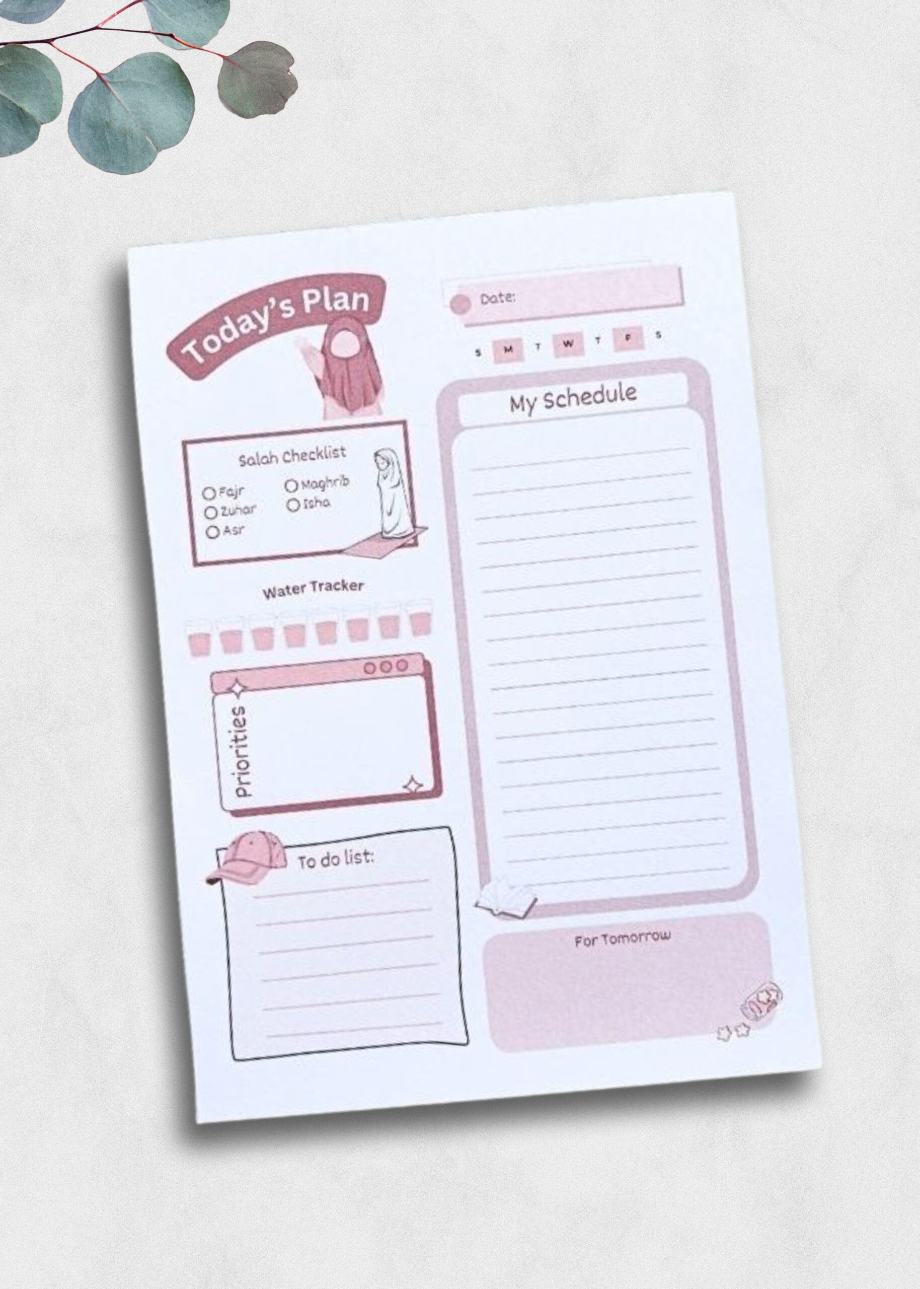 Daily Islamic Planner - A5 Muslimah Inspired Aesthetic Planner - Image 4