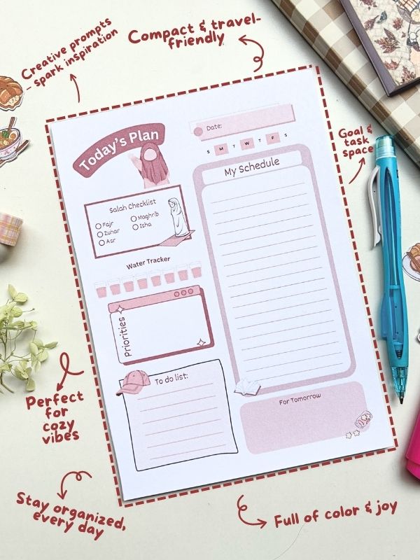 Daily Islamic Planner - A5 Muslimah Inspired Aesthetic Planner - Image 2