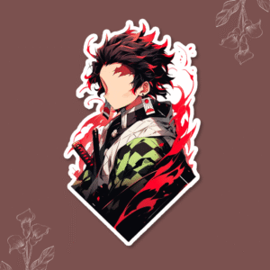 Tanjiro Kamado vinyl sticker from Demon Slayer.