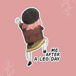 Anya Leg Day Vinyl Sticker - Spy X Family