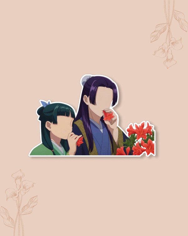 Maomao and Jinshi vinyl sticker from The Apothecary Diaries – anime aesthetic