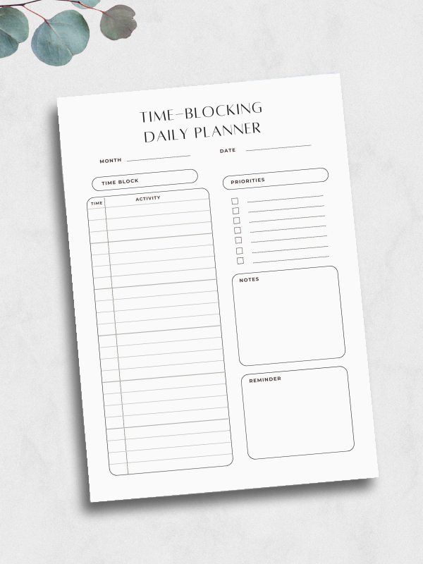 Daily Planner – A5 Elegant Monochrome Aesthetic Focus - Image 3