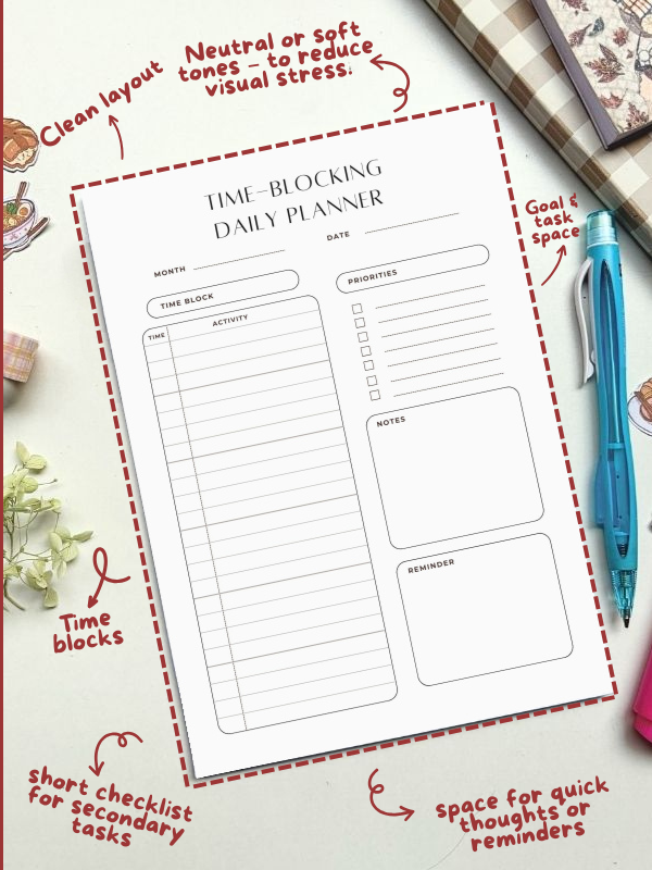 Daily Planner – A5 Elegant Monochrome Aesthetic Focus - Image 2