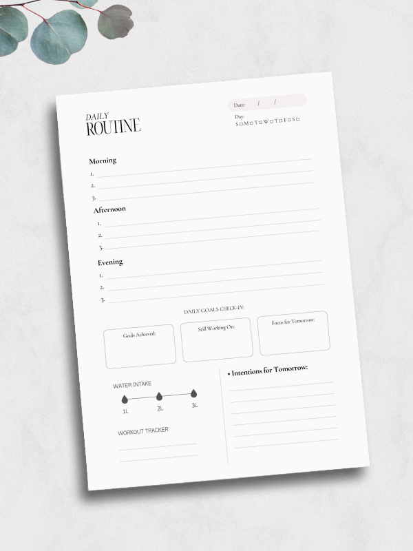 Daily Planner - A5 Simple Routine & Reflection Minimalist - Image 3