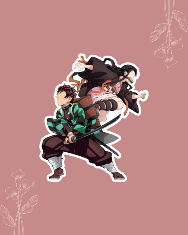 Tanjiro and Nezuko Vinyl Sticker - Demon Slayer