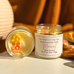 Moonveil Scented Candle | Soft Musk & Warm Amber Notes