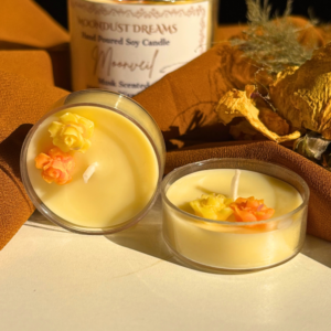 Moonveil Tealight Candle Set | Soft Musk Scented (Set of 2)