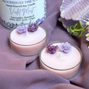 Violet Mist Tealight Candle Set | Lavender Scented (Set of 2)
