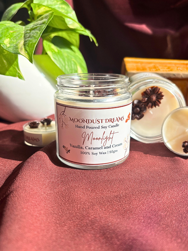 Moonlight Scented Candle | Soft Vanilla Warm Notes - Image 4
