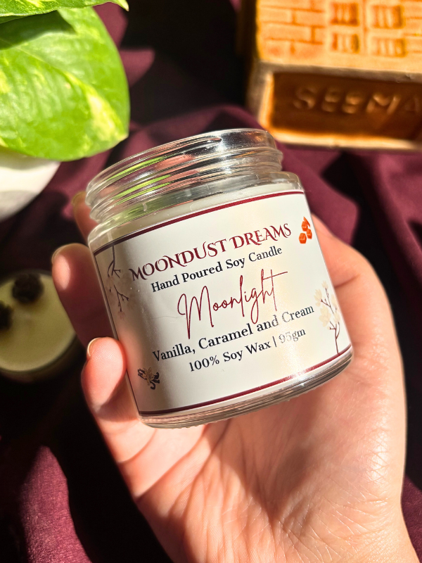Moonlight Scented Candle | Soft Vanilla Warm Notes - Image 2
