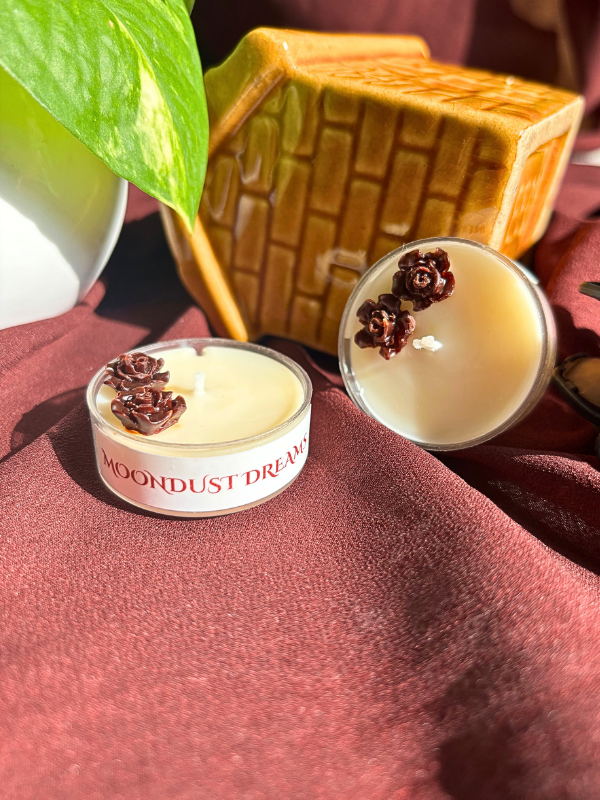 Moonlight vanilla scented tealight candle set of two for cozy evenings and gifting