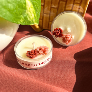 Lunar Nectar mulled wine scented tealight candle set of two for cozy evenings and gifting