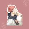 Sukuna vinyl sticker from Jujutsu Kaisen, anime matte vinyl sticker for journals and laptops