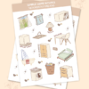 Simple Home Rituals daily chores and routine themed sticker pack for planners and journals