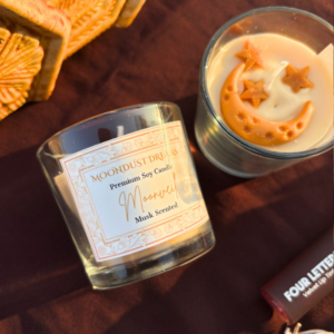 Ramadan and Eid themed soy wax scented candle for home decor and gifting Hand-poured Ramadan candle for iftar table decor and Eid celebrations