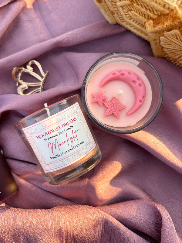 Ramadan and Eid themed soy wax scented candle for home decor and gifting Hand-poured Ramadan candle for iftar table decor and Eid celebrations