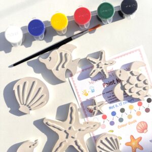 sea themed kids paint kit ocean figurine painting activity for children