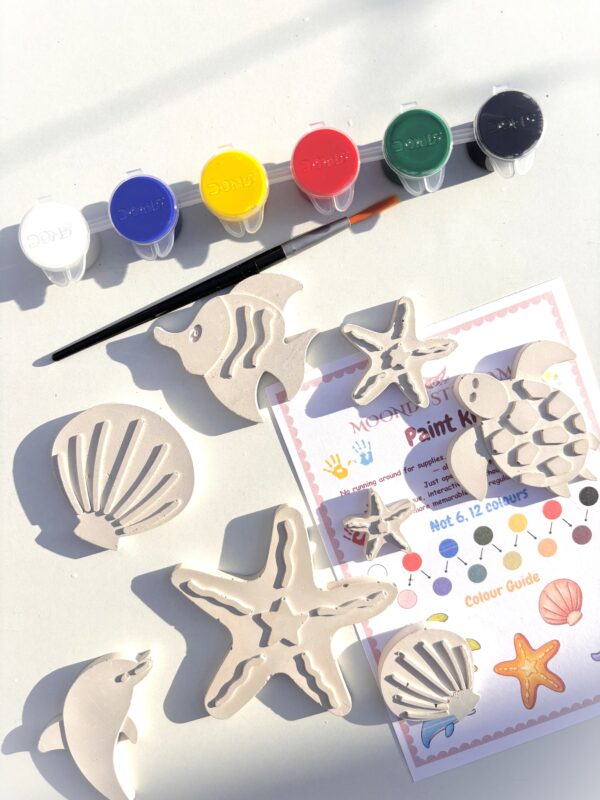 sea themed kids paint kit ocean figurine painting activity for children
