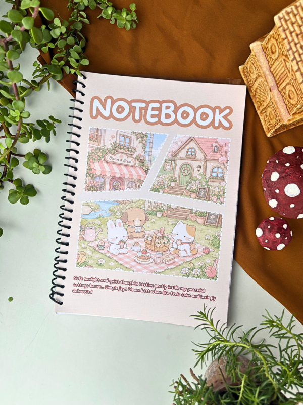 A4 Cute Aesthetic Spiral Notebook