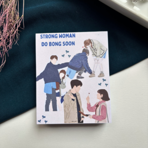A7 memopad featuring cover artwork inspired by the Korean drama Strong Woman Do Bong Soon.