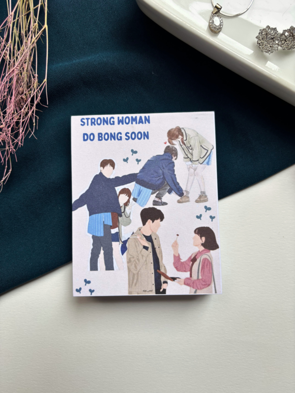 A7 memopad featuring cover artwork inspired by the Korean drama Strong Woman Do Bong Soon.