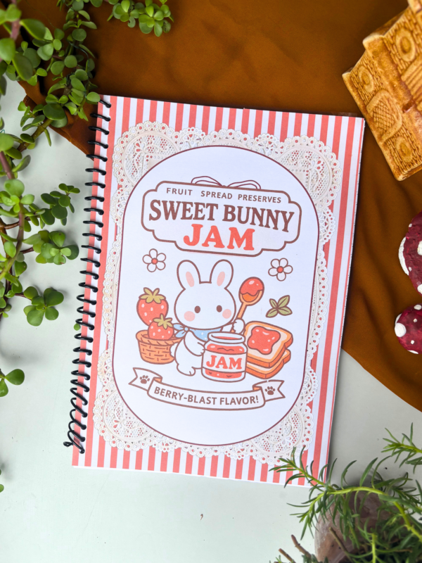 Sweet Bunny Jam A4 Spiral Notebook
